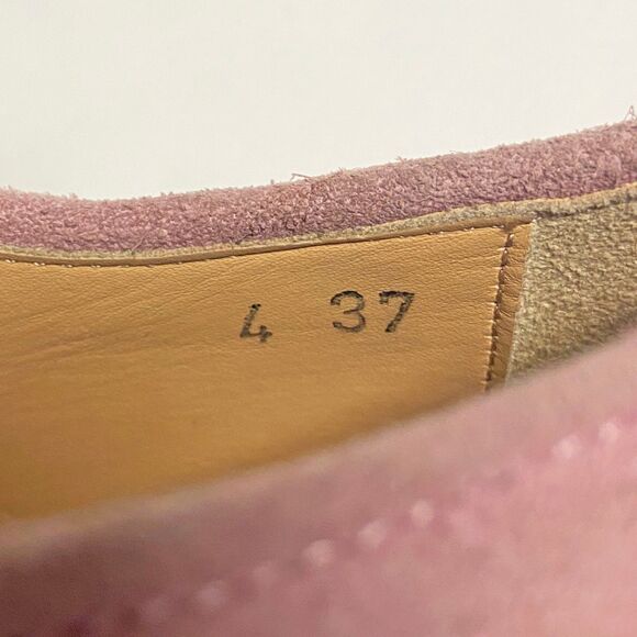 Sofia Luzon Pink Suede Brogues Oxfords Shoes EU 37 US 6.5 Spain Lace-up Handmade - Picture 9 of 9